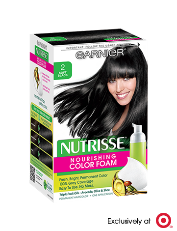 Garnier Nutrisse Nourishing Color Foam 2 - Soft Black Permanent Hair Color